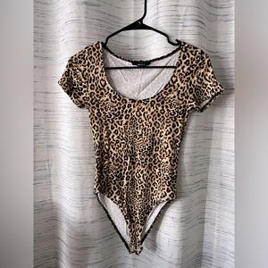 F21 leopard bodysuit
